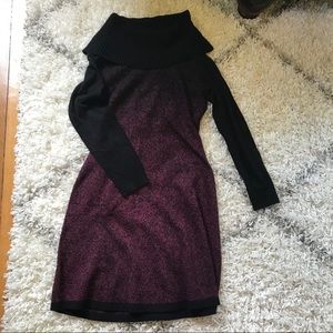 London Times Cowl Neck Sweater Dress